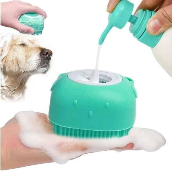 Dog Bath Brush Soft Silicone Dog Shampoo Brush